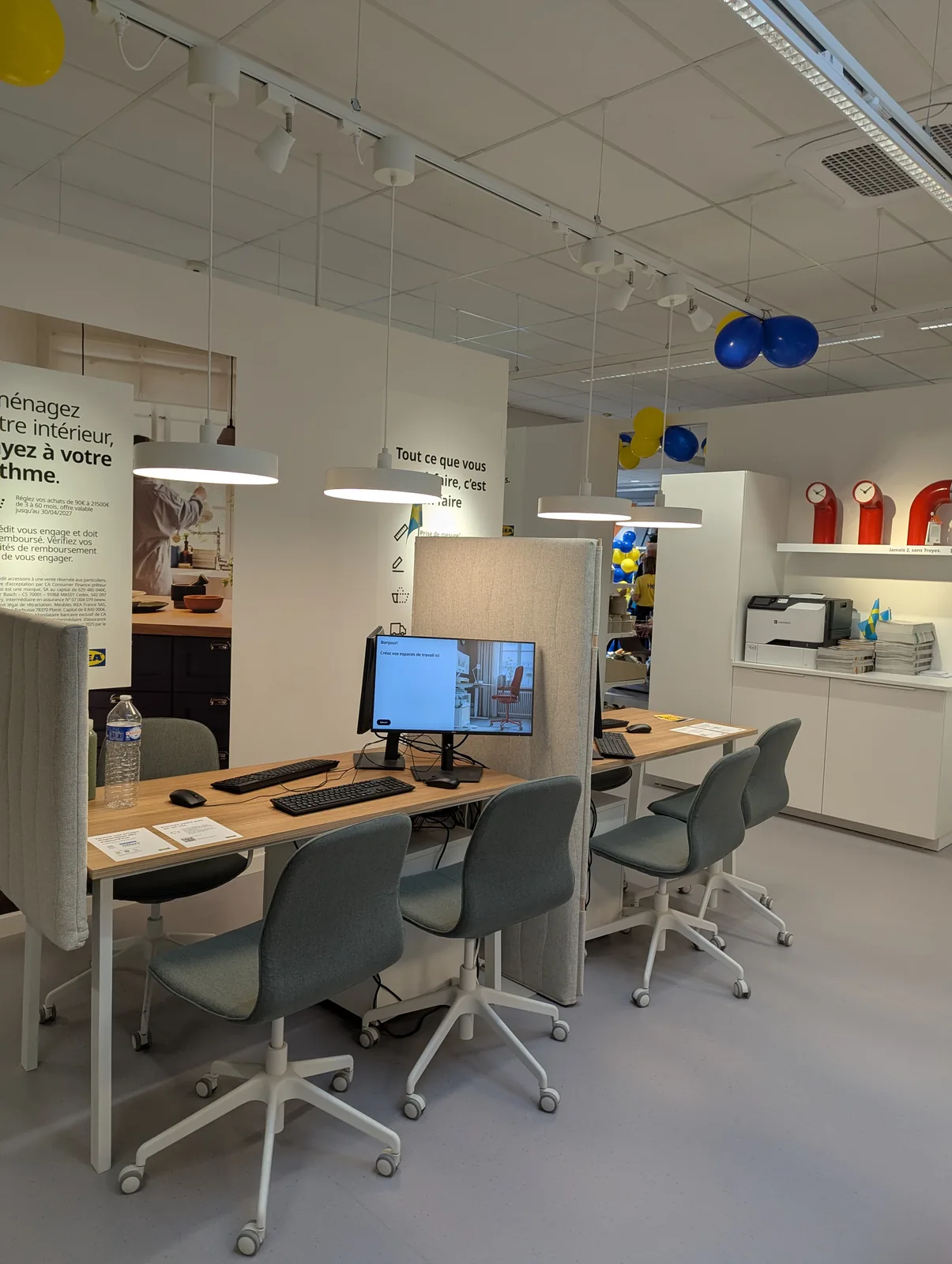 Magasin IKEA Troyes aménagé, espace bureau